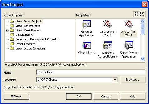 OPC Client poject template